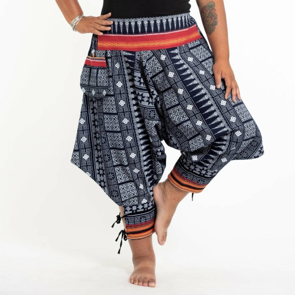 Tribal Print Cropped Harem Pants